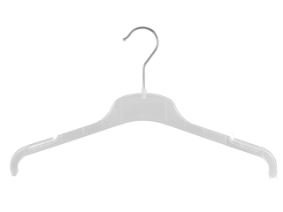 Kleiderbügel mit Steg 10 Stück Kostümbügel leichter Formbügel clear 45cm NEU 