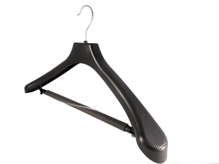 50 cm 20 x Jackenbügel/Anzugbügel Kunststoff schwarz mit Schulterverbreiterung Der Kleiderbügelriese