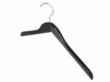Sonderposten !!! Holzbügel für Oberteile, Blusenbügel, flach, 45 cm, schwarz, NEU, 5 Stück