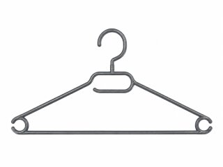 Kleiderbügel für Blusen & T-Shirts, platzsparend, 41 cm, grau, NEU, 20 Stück