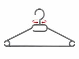 Kleiderbügel für Blusen & T-Shirts, platzsparend, 41 cm, grau, NEU, 20 Stück