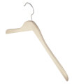 Holzbügel für Oberteile, Blusenbügel, flach, 45 cm, natur, NEU, 5 Stück