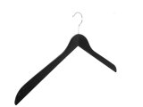 Holzbügel für Oberteile, Blusenbügel, flach, 50 cm, schwarz, NEU, 5 Stück