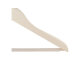 Holzbügel für Anzüge und Zweiteiler mit Steg, flach, 38 cm, natur, NEU, 5 Stück