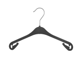 Kleiderbügel für Shirt und Blusen, 38 cm, schwarz, NA38, NEU, 20 Stück