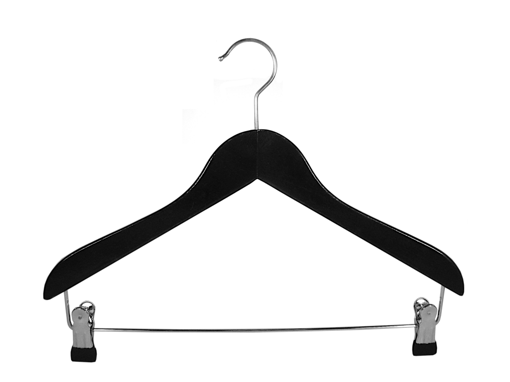 schwarz Kleiderbügel für Anzüge und 2-Teiler 38 cm Kostümbügel NEU 10 Stück 