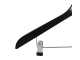 Holzbügel für Anzüge und Zweiteiler mit Clip, flach, 45 cm, schwarz, NEU, 5 Stück