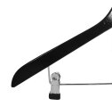 Holzbügel für Anzüge und Zweiteiler mit Clip, flach, 50 cm, schwarz, NEU, 5 Stück