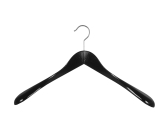Holzbügel für Jacken und Mäntel, breit, 45 cm, schwarz, NEU, 5 Stück