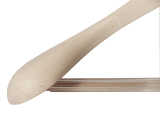 Holzbügel für Anzüge und Zweiteiler mit Steg, breit, 38 cm, natur, NEU, 5 Stück