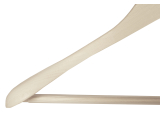 Holzbügel für Anzüge und Zweiteiler mit Steg, breit, 45 cm, natur, NEU, 5 Stück