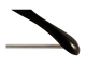 Holzb&uuml;gel f&uuml;r Anz&uuml;ge und Zweiteiler mit Steg, breit, 38 cm, schwarz, NEU, 5 St&uuml;ck