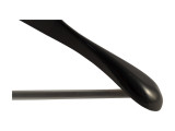 Holzbügel für Anzüge und Zweiteiler mit Steg, breit, 45 cm, schwarz, NEU, 5 Stück