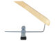 Holzbügel für Anzüge und Zweiteiler mit Clip, breit, 38 cm, natur, NEU, 5 Stück