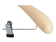 Holzbügel für Anzüge und Zweiteiler mit Clip, breit, 45 cm, natur, NEU, 5 Stück