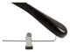 Holzbügel für Anzüge und Zweiteiler mit Clip, breit, 38 cm, schwarz, NEU, 5 Stück