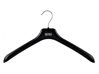10 Stück BOSS Kleiderbügel für Anzüge und 2-Teiler schwarz 45cm Kostümbügel 