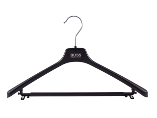 schwarz 48cm Kostümbügel BOSS Kleiderbügel für Anzüge und 2-Teiler 10 Stück 