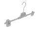 Kleiderb&uuml;gel f&uuml;r Hosen, Clipb&uuml;gel, 41 cm, transparent, KL1-40c, 10 St&uuml;ck