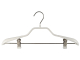Strickwarenbügel aus Metall, Anzugbügel mit Clip, 40 cm, weiß, NEU, 7 Stück