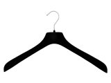 Samt Kleiderbügel für Jacken Mantelbügel Samtkleiderbügel 42 cm schwarz NEU 10 Stück