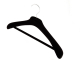 Samt Kleiderbügel für Anzüge mit Steg, 42 cm, schwarz, NEU, 10 Stück