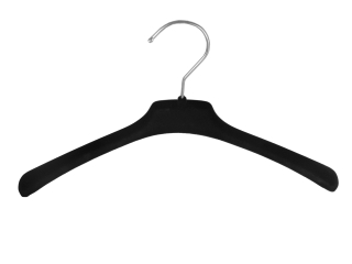 edler Samtbügel für Hemden und Blusen schwarz NEU 42cm 15 Stück 