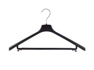 Kleiderbügel mit Steg, Anzugbügel, 45 cm, schwarz, WA45Sb, NEU, 15 Stück