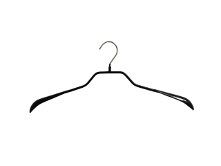 Kleiderbügel für Strickwaren aus Metall, Löffelbügel, schwarz, 46 cm, 10 Stück