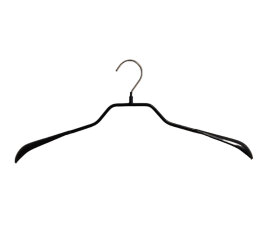Kleiderbügel für Strickwaren aus Metall, Löffelbügel, schwarz, 46 cm, 10 Stück