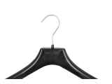 Anzugb&uuml;gel mit Steg und Rockhaken, schwarz, Kleiderb&uuml;gel, 42 cm, NEU, 10 St&uuml;ck