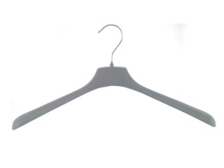 Samt Kleiderbügel für Blusen & Hemden, 42 cm, grau, NEU, 15 Stück
