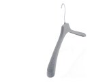 Samt Kleiderbügel für Blusen & Hemden, 45 cm, grau, NEU, 15 Stück
