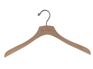 coast Kleiderbügel für Hosen mit Metallclips aus Holz natur 10 Stück 35 cm 