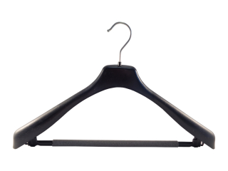 Kleiderbügel mit Steg, Anzugbügel, 45 cm, schwarz, EU45SCHSb, NEU, 100 Stück