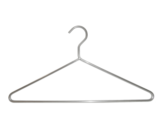 Kleiderbügel aus Edelstahl mit Hosenauflage 6er Set mit Breite 42 cm 