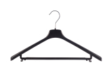 Kleiderb&uuml;gel mit Steg, leichter Anzugb&uuml;gel, 45 cm, schwarz, WA45Sb, NEU, 100 St&uuml;ck