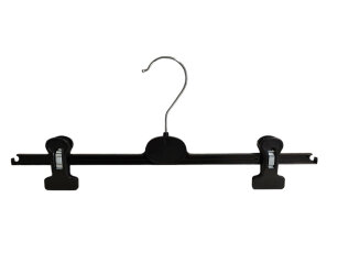 Kleiderbügel für Hosen, Clipbügel, 36 cm, WSP1, schwarz, NEU, 320 Stück