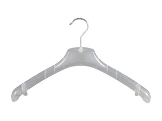 Kleiderbügel, Kostümbügel, Jacken, 45 cm, transparent, F1-45c, NEU, 75 Stück