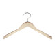 Holzbügel für Kostüme, Blusenbügel mit Kerben, flach, 44 cm, natur, NEU, 5 Stück