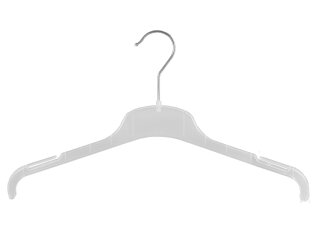Kleiderbügel für Blusen, Shirtbügel, FO1, 47 cm, transparent, NEU, 50 Stück