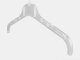 Kleiderbügel für Blusen, Shirtbügel, FO1, 47 cm, transparent, NEU, 50 Stück