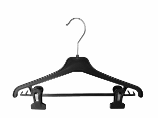 Anzug, Kost&uuml;m Kleiderb&uuml;gel mit verstellbaren Klammern, Kinderb&uuml;gel, 35 cm, schwarz, 20 St&uuml;ck