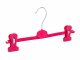 Kleiderbügel Hosenbügel mit Klammern, 36 cm, himbeerrot, NEU, 20 Stück