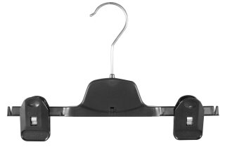 Kleiderbügel für Hosen, Clipbügel, Kinder, 29 cm, schwarz, NEU, 15 Stück