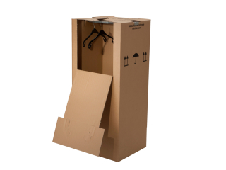 Kleiderbox mit Metallstange, stabiler Umzugskarton bis 40 kg, Mini, NEU, 1 St&uuml;ck